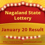 Nagaland Lottery Result Today 20.01.2024